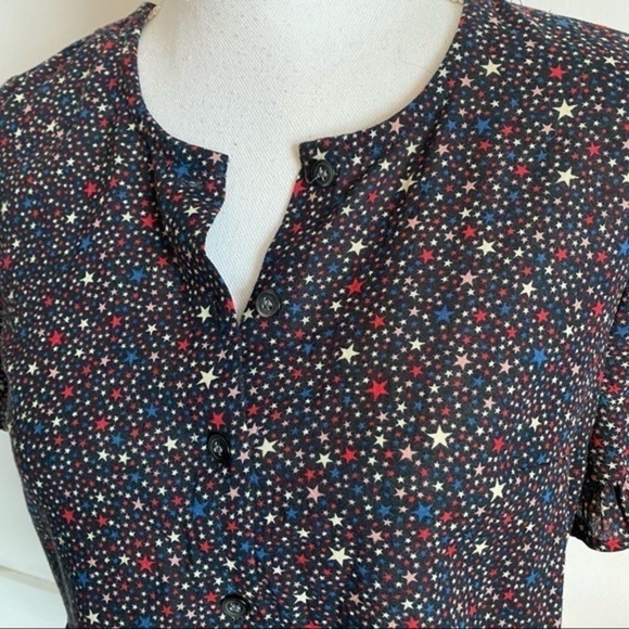 Madewell • Studio Ruffle-Hem Top in Starry Night - Picture 6 of 10